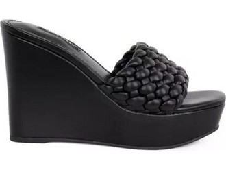Nine West KAT 3 Καλοκαιρινές Γυναικείες Πλατφόρμες Πολύ Ψηλές Μαύρες