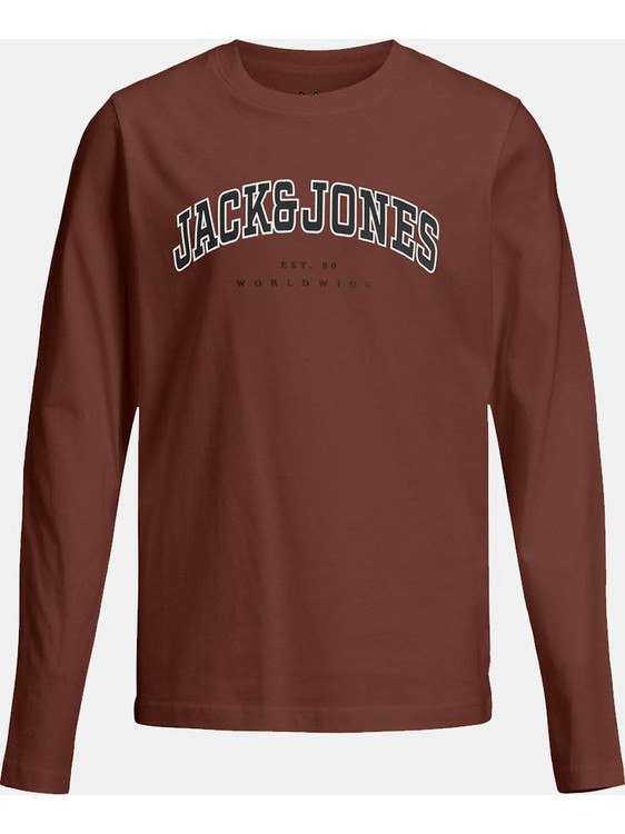 Jack & Jones Παιδικό T-Shirt Μακρυμάνικο Καφέ 12258928