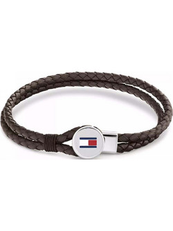Tommy Hilfiger Ανδρικό Βραχιόλι Χειροπέδα από Δέρμα & Ατσάλι 2790655