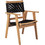 Woodwell Coffee Πολυθρόνα Κήπου Μασίφ Ξύλο Μαύρη Καφέ Ε2350,1