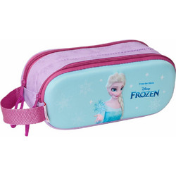 Safta Frozen Κασετίνα Βαρελάκι με 2 Θήκες Ροζ Τιρκουάζ 822552512