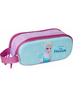Safta Frozen Κασετίνα Βαρελάκι με 2 Θήκες Ροζ Τιρκουάζ 822552512