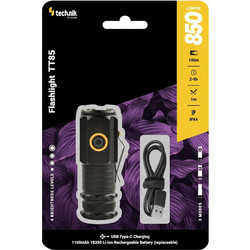 Technik TT85 Επαναφορτιζόμενος Φακός Led 850lm