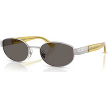 Persol PO1024S 518/B1 Ανδρικά Γυαλιά Ηλίου Οβάλ Μεταλλικά Ασημί με Μαύρο Φακό