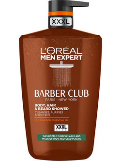 L'Oreal Paris Men Expert Barber Club Ανδρικό Αφρόλουτρο σε Gel 1lt