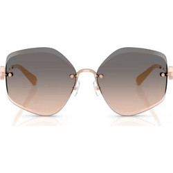 Tory Burch TY6111 3358G9 Γυναικεία Γυαλιά Ηλίου Πολυγωνικά Μεταλλικά Χρυσά με Μαύρο Φακό