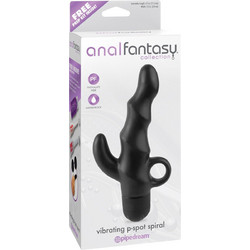 Pipedream Anal Fantasy Vibrating P-Spot Spiral Πρωκτικός Δονητής Ασύρματος 11.5cm Μαύρος