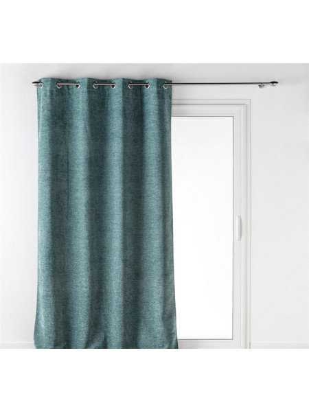 Mastershop Κουρτίνα Παραθύρου Βελουτέ με Τρουκς 140x240 Πράσινη 027.1612419