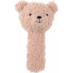 Jollein Teddy Bear Wild Rose Υφασμάτινη Κουδουνίστρα Πίεσης για Νεογέννητα