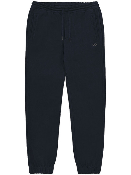 Double Ανδρικό Παντελόνι Φόρμας Fleece με Λάστιχο Navy Μπλε MPAN-6027