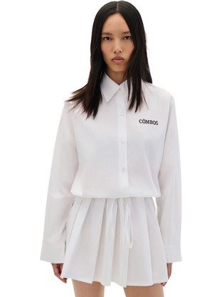 Combos Knitwear Mini Καθημερινό Φόρεμα Λευκό W6ELDM0034