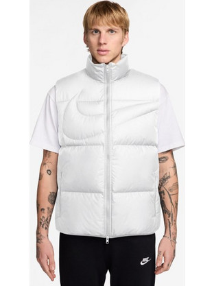 Nike Αμάνικο Αθλητικό Ανδρικό Μπουφάν Puffer Λευκό IH2368-100