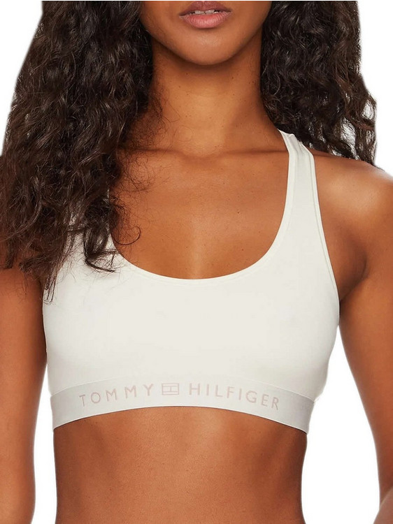 Tommy Hilfiger Μπουστάκι χωρίς Μπανέλα Εκρού UW0UW05498-YBI