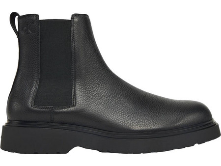 Calvin Klein Ανδρικά Chelsea Μποτάκια Δερμάτινα Μαύρα YM0YM01374-0GJ