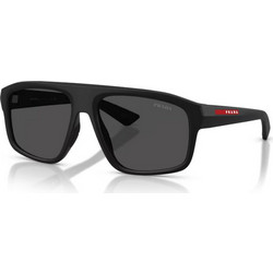 Prada PRB02S 1BO06F Ανδρικά Γυαλιά Ηλίου Μάσκα Κοκάλινα Μαύρα με Μαύρο Φακό
