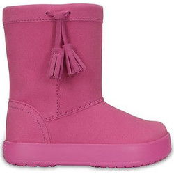 Crocs Lodge Point Espresso Παιδικές Μπότες Φούξια Suede 203751-6U9
