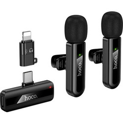 Hoco L20A Σετ 2 Μικρόφωνα Πέτου USB-C / Lightning