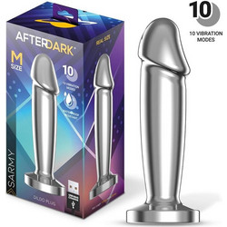 LateToBed Afterdark Sarmy Medium Πρωκτική Σφήνα Ασύρματη με Δόνηση 11.8cm Ασημί