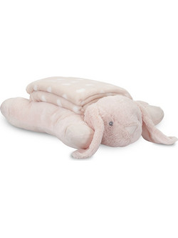 Lorelli Poffy Duo Κουβέρτα Αγκαλιάς Fleece με Λούτρινο Bunny 90x75 Ροζ