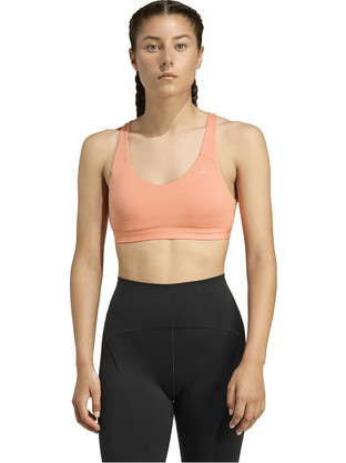 Adidas All Me Essentials Αθλητικό Μπουστάκι με Μέτρια Στήριξη & Αφαιρούμενη Ενίσχυση Πορτοκαλί JL5494
