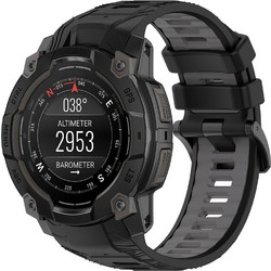 Techsuit W077 Λουράκι Σιλικόνης Black / Grey (Garmin Instinct 3 50mm)