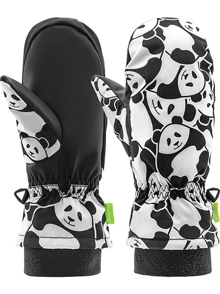 Qunature Panda Heat Transfer Παιδικά Γάντια Σκι & Snowboard Μαύρα Λευκά