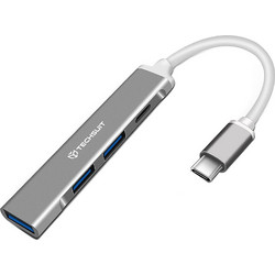 Techsuit H18 USB Hub 3.0 USB-C με 4 Θύρες USB-A / USB-C