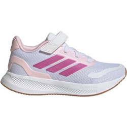 Adidas Runfalcon 5.0 Παιδικά Αθλητικά Παπούτσια για Τρέξιμο Γκρι Φούξια JP9405