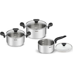 Tefal Σετ Κατσαρόλες από Ανοξείδωτο Ατσάλι 3τμχ E308S674