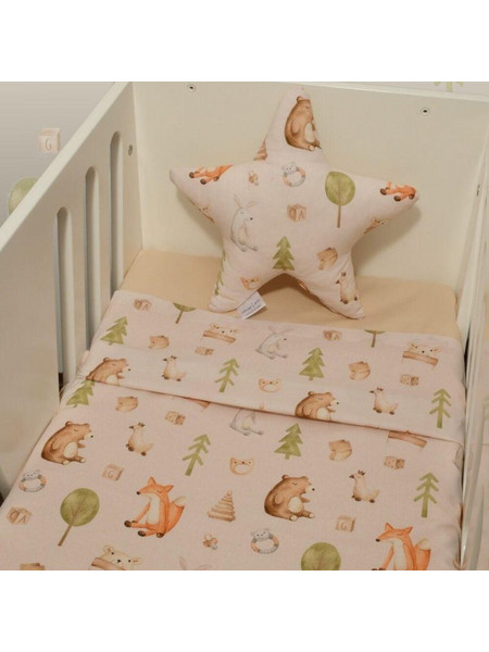Baby Oliver Σετ Βρεφικά Σεντόνια Λίκνου / Καλαθούνας Βαμβακερά 75x110 Des 428 2τμχ