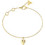 Guess By Your Side Γυναικείο Βραχιόλι Αλυσίδα με Καρδιά από Ατσάλι Xρυσό με Ζιργκόν JUBB06082JWYGL
