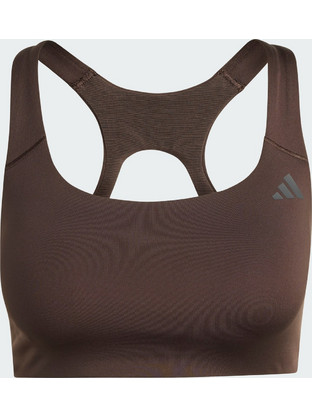 Adidas Optime Workout Αθλητικό Μπουστάκι με Μέτρια Στήριξη & Αφαιρούμενη Ενίσχυση Σοκολατί KD6683