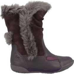 Clarks Παιδικά Μποτάκια Καφέ Suede με Φερμουάρ & Γούνα 26103511