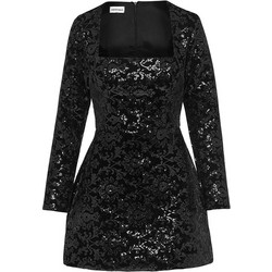 Mix & Match Mini Φόρεμα για Γάμο / Βάπτιση με Δαντέλα Μαύρο FW2534