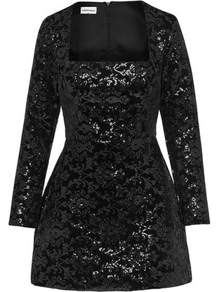 Mix & Match Mini Φόρεμα για Γάμο / Βάπτιση με Δαντέλα Μαύρο FW2534