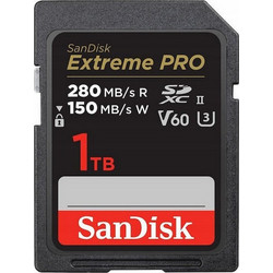 Sandisk Extreme Pro SDXC 1TB Class 10 U3 V60 UHS-II 280MB/s