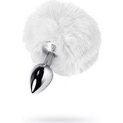 ToyFa Faux Fur Πρωκτική Σφήνα 13cm Λευκή