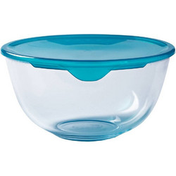 Pyrex Δοχείο Φαγητού Γυάλινο 2lt Διαφανές Τιρκουάζ