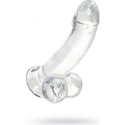 ToyFa A-Toys Cryst Ρεαλιστικό Dildo με Βεντούζα & Όρχεις 15cm Clear