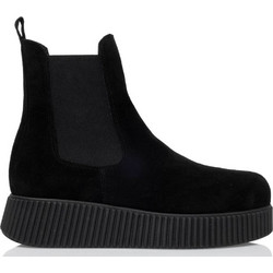 Sante Day2Day Γυναικεία Μποτάκια Πλατφόρμα Suede Μαύρα 25-509-01
