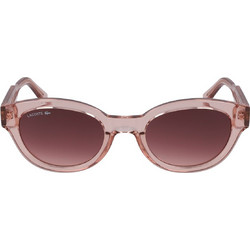 Lacoste L6024S-662 Γυναικεία Γυαλιά Ηλίου Οβάλ Κοκάλινα Καφέ με Καφέ Φακό
