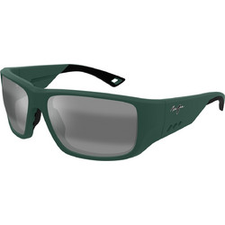 Maui Jim MJ0664SA 003 Ανδρικά Γυαλιά Ηλίου Μάσκα Κοκάλινα Μαύρα με Aσημί Φακό