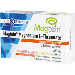 VioGenesis Magtein Magnesium L-Threonate 670mg 60 Κάψουλες