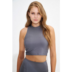 Sugarfree Γυναικείο Αθλητικό Crop Top Ανθρακί 24868090-206
