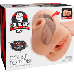 Pipedream PDX Plus Double Pounder Vibrating Squeeze Stroker Pocket Pussy & Anal Αυνανιστήρι με Δόνηση