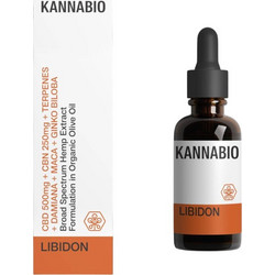 Kannabio Libidon CBD 500mg + CBN 250mg + Terpenes + Damiana + Maca + Ginko 10ml