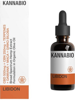 Kannabio Libidon CBD 500mg + CBN 250mg + Terpenes + Damiana + Maca + Ginko 10ml