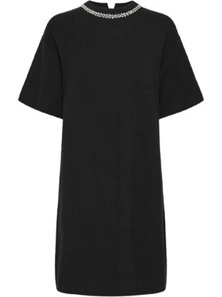Ichi Mini Βραδινό Φόρεμα Μεταξωτό Μαύρο 20124682-194008