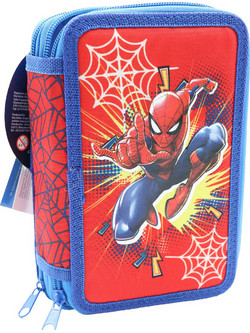 Giotto Spider-Man Κασετίνα Γεμάτη με 2 Θήκες Κόκκινη Μπλε 8508705