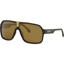 Carrera CA1014/S I46K1 Ανδρικά Γυαλιά Ηλίου Μάσκα Κοκάλινα Μαύρα με Καφέ Φακό